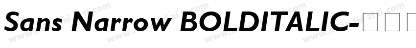 Sans Narrow BOLDITALIC字体转换